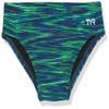 TYR Boy's Durafast Elite Racer Brief Swimsuit, Blue/Green, 24 view 1