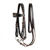 Y.J TAILS Leather Horse Bridle, Adjustable Western Browband Bridles for Horses with Bits and Detachable Leather Reins (S (Below 1.2 Meters), Black) view 1