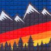 Gorilla Dirt Color Stripe Mountains Puffy Adventure Camp Blanket | Weather Resistant, Compressible | Use Outdoors and Indoors | Adventure Ready view 4