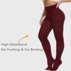 DUCMODA Womens 80 Denier Opaque Tights, Women's Soft Solid Color Footed Pantyhose, High Waist Stocking with 30+ Colors-S-M-Wine Red view 4