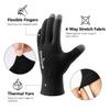 COOLJOB Warm Fleece Knit Winter Gloves for Men Women, Touch Screen Fingers, Non-slip Silicone Grip and Elastic Cuff (1 Pair S, Pure Black) view 2