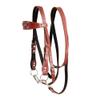 Y.J TAILS Leather Horse Bridle, Adjustable Western Browband Bridles for Horses with Bits and Detachable Leather Reins (S (Below 1.2 Meters), Red) view 1