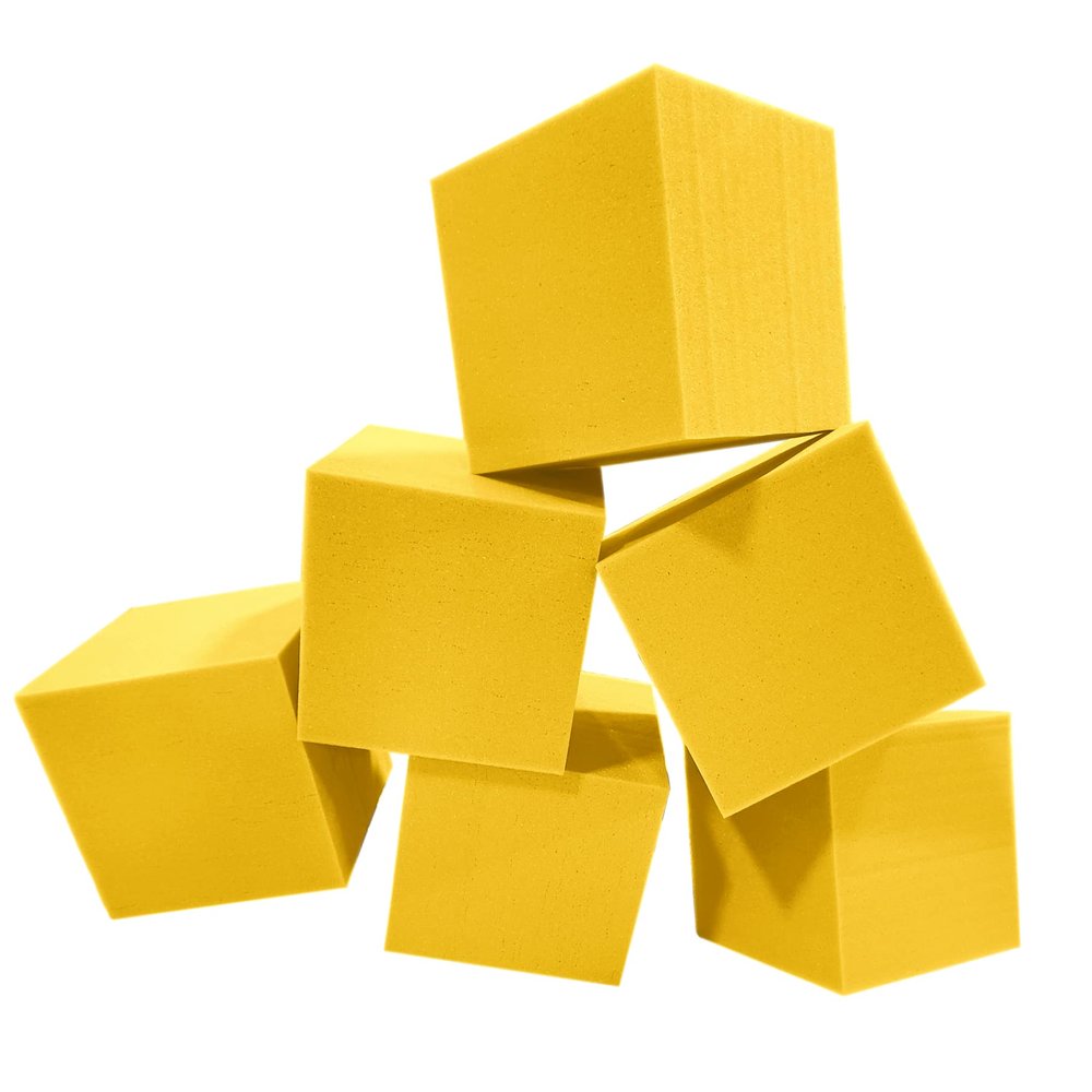 ENVIROLITE 8" Foam Cubes | Full Pallet of Premium Quality Foam Cubes for Foam Pits | for BMX Pits, Trampoline Parks, Ninja Gyms, Gymnastics & Skatepark Foam Pits (396, Yellow)