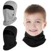 2 Pack Kids Balaclava Face Mask for Boys Girls, Windproof Winter Hat Ski Mask for Cold Weather, Breathable Face Warmer for Sports Skiing Cycling-7 Black Gray view 1