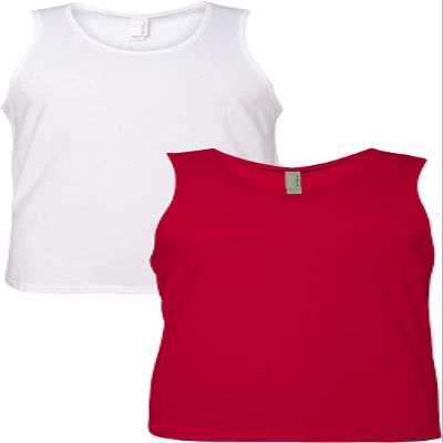 Next Level Mens Premium Jersey Tank (3633) White-red