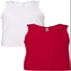 Next Level Mens Premium Jersey Tank (3633) White-red view 1