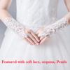 LeJulyeekay Lace Communion Gloves Wedding Pageant Princess Flower Girls Gloves (B3-ivory) view 2