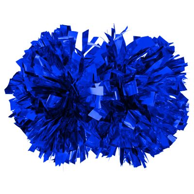 aiviwiai Professional Metallic Cheerleading Pom Poms with Baton Handle, 1 Pair Vibrant Cheerleader Poms for Cheer Squad Spirit, Dance Performance Gear, Team Sports Accessories
