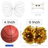 aiviwiai Professional Metallic Cheerleading Pom Poms with Baton Handle, 1 Pair Vibrant Cheerleader Poms for Cheer Squad Spirit, Dance Performance Gear, Team Sports Accessories view 3