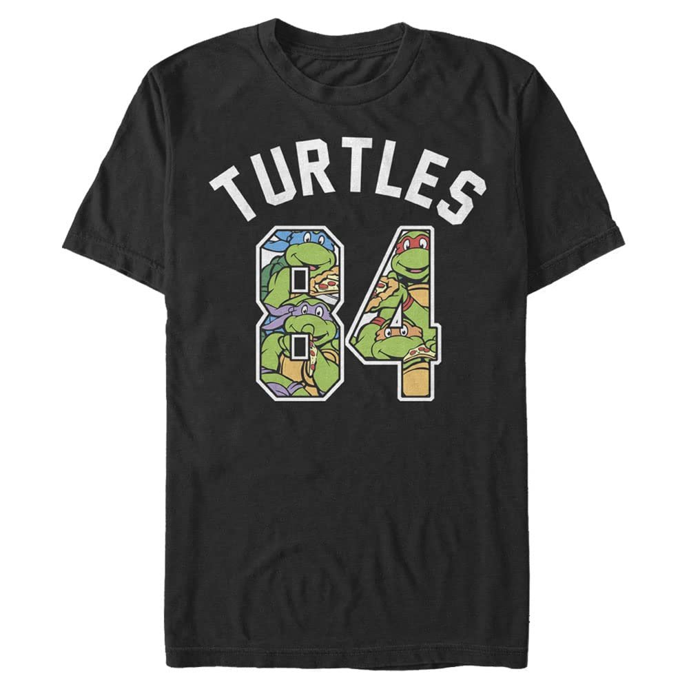 Nickelodeon Big & Tall Teenage Mutant Ninja Turtles 84 Men's Tops Short Sleeve Tee Shirt, Black, 3X-Large