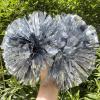 aiviwiai Professional Metallic Cheerleading Pom Poms with Baton Handle, 1 Pair Vibrant Cheerleader Poms for Cheer Squad Spirit, Dance Performance Gear, Team Sports Accessories view 3