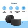 Envirolite Hook Fastener | 4" Wide, 42' Long | Gymnastics and Cheer Mat Tape | Nylon Hook for Carpet Bonded Foam Seams - Charcoal view 2