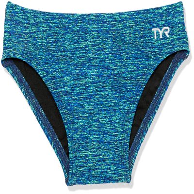 TYR Boy's Durafast Elite Racer Brief Swimsuit, Blue/Green, 22