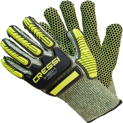 Cressi HEX Grip Gloves, Lime, L