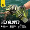 Cressi HEX Grip Gloves, Lime, L view 2