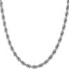 LIFETIME JEWELRY 5mm Chain for Men & Women Diamond Cut Rope Chain for Men & Necklace Chain for Women 16 to 36 Inch Black | Gunmetal | Stainless Steel (16 inches, Stainless Steel) view 1