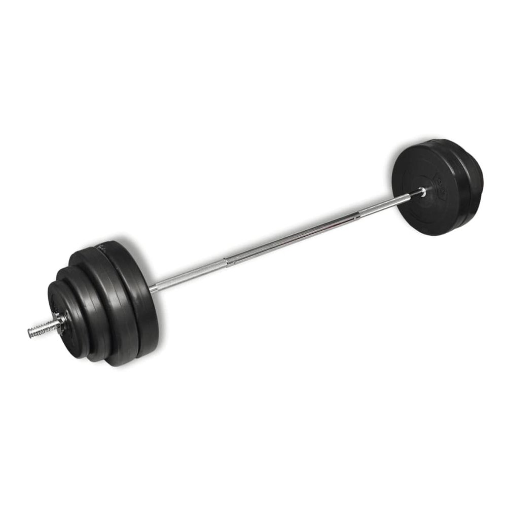 CHARMMA Barbell with Plates Set 132 lb-61.5KG