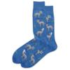 Hot Sox Men's Wolf Crew Socks 1 Pair Pack, Teal, Men's Shoe Size 6-12 view 1