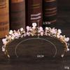 1pc crystal flower wedding headpiece for bride rhinestone flower tiara bride tiara princess women pageant wedding headband bridal crown Miss accessories view 2