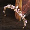 1pc crystal flower wedding headpiece for bride rhinestone flower tiara bride tiara princess women pageant wedding headband bridal crown Miss accessories view 4