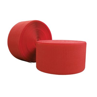 Envirolite Hook Fastener | 4" Wide, 42' Long | Gymnastics and Cheer Mat Tape | Nylon Hook for Carpet Bonded Foam Seams - Red