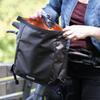 Two Wheel Gear - ALPHA Handlebar Bag (6 Litre) - Integrates with Joey T3 Smartbag Console (Sold Separately) - Weatherproof Messenger Bike Bag, Roll Top and Tech Pocket, Recycled Materials, Black view 4