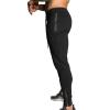 Maiyifu-GJ Men's Casual Tapered Joggers Slim Zip Ankle Training Sweatpants Lightweight Track Pants with Zipper Pockets (Black,Medium) view 3