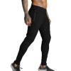 Maiyifu-GJ Men's Casual Tapered Joggers Slim Zip Ankle Training Sweatpants Lightweight Track Pants with Zipper Pockets (Black,Medium) view 4
