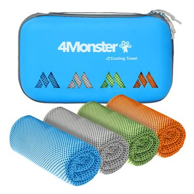 4Monster Cooling Towel for Neck and Face,Microfiber Cold Towel for Hot Weather,Quick Dry Ice Chilly Towel Cooling Rags for Neck Stay Cold for Gym,Yoga,Sport,Running,Camping,Fitness(40 x 12 inches)