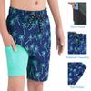 Cozople Teen Boys Swim Trunks with Compression LNER Novelty Palm Tree Graphic Bathing Suit Swimwear Stretchy No Chafe Swimming Beach Board Shorts for Casual Swimwear with Pockets view 4