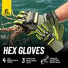 Cressi HEX Grip Gloves, Blue, S view 2