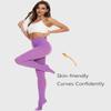 DUCMODA Womens 80 Denier Opaque Tights, Women's Soft Solid Color Footed Pantyhose, High Waist Stocking with 30+ Colors-X-S-Light Purple view 3