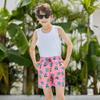 Cozople Boys Swim Trunks Size 8 Summer Quick Dry UPF50+ Beach Swim Shorts Funny Yellow Pineapple Bathing Suit Swimsuit with Stretchy Boxer Brief Liner Swimwear for Beachwear Size 7 view 2