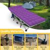 GETOVIN Cot, Camping Cot with Comfortable Thick Pad Cots for Sleeping Heavy Duty Camping Bed Folding Cot Double Layer Oxford with Carry Bag for Home Nap Outdoor Travel view 3