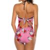 Flower Women's One-Piece Swimsuit Triangle Bathing Swimsuit Beach Party M view 4