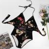 Bikini Flower Bathing Suit Women's Swimwear One-Piece Swimsuit Tummy Control Swimsuits M view 2