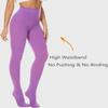 DUCMODA Womens 80 Denier Opaque Tights, Women's Soft Solid Color Footed Pantyhose, High Waist Stocking with 30+ Colors-L-XL-Light Purple view 2