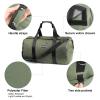FIREDOG Large Duffel Bag with Lock, Smell Proof Duffel Bag for Travel Carry on Bag, Green/34.0L view 2