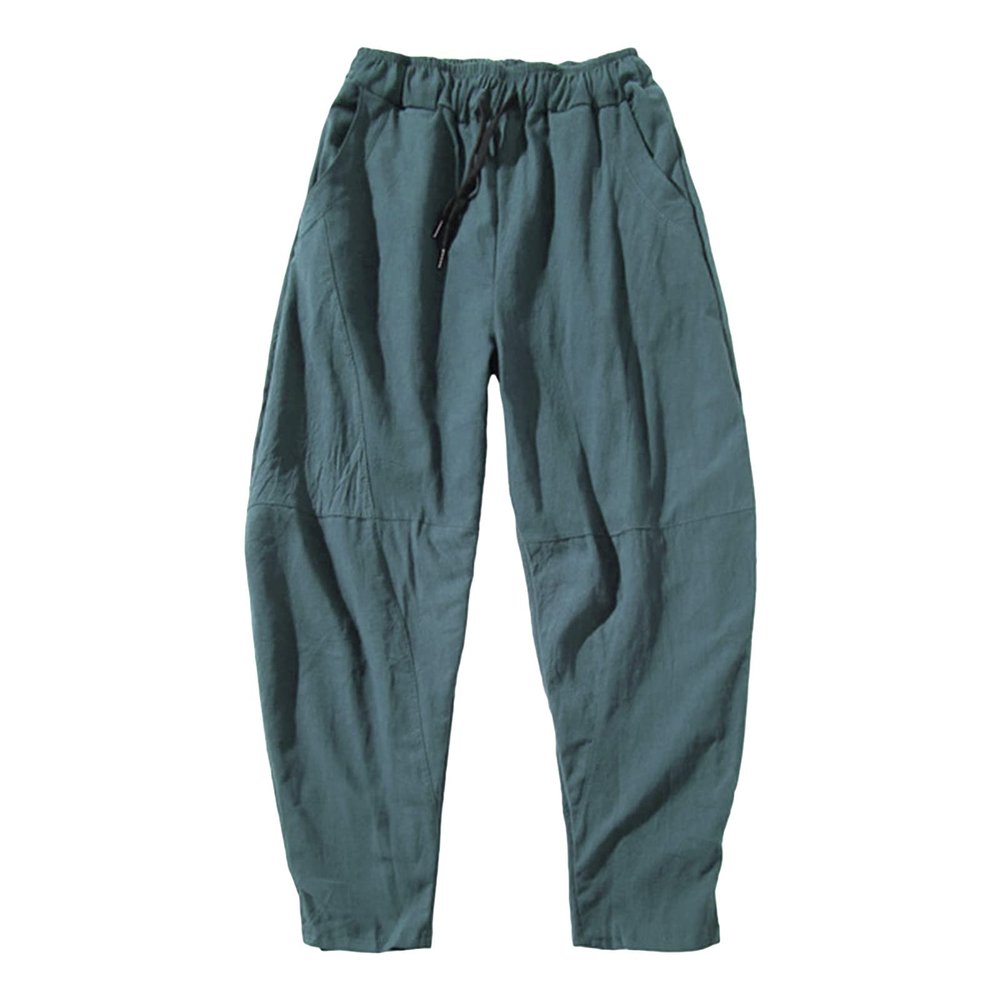 Maiyifu-GJ Men's Hippie Harem Pants Baggy Hip Hop Yoga Joggers Sweatpants Loose Elastic Waistband Drop Crotch Trousers (Green,3X-Large)