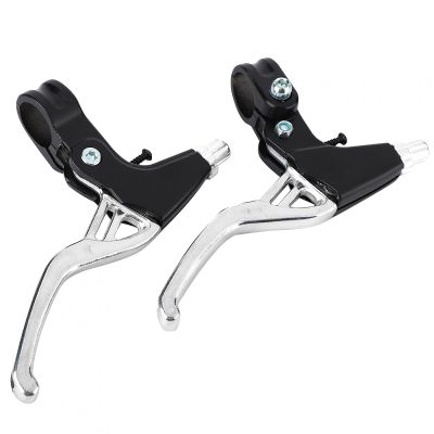 22mm Bike Brake Levers Bicycle Brake Levers 2pcs Aluminium Alloy Bicycle Brake Handle V-Brake Handlebar for Bicycles Cycling Brake Level Handles Universal Brake Clutch Levers Bike Brake Handle(silver)
