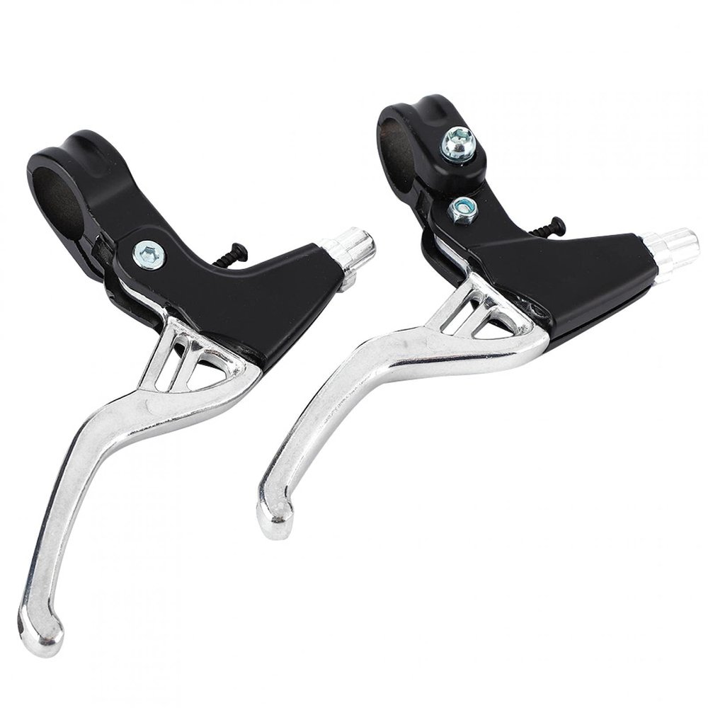 22mm Bike Brake Levers Bicycle Brake Levers 2pcs Aluminium Alloy Bicycle Brake Handle V-Brake Handlebar for Bicycles Cycling Brake Level Handles Universal Brake Clutch Levers Bike Brake Handle(silver)