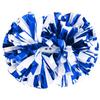 aiviwiai Professional Metallic Cheerleading Pom Poms with Baton Handle, 1 Pair Vibrant Cheerleader Poms for Cheer Squad Spirit, Dance Performance Gear, Team Sports Accessories (Blue and White) view 1