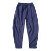 Maiyifu-GJ Men's Hippie Harem Pants Baggy Hip Hop Yoga Joggers Sweatpants Loose Elastic Waistband Drop Crotch Trousers (Dark Blue,Medium) view 1