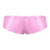 Moily Men's Sexy Pouch G-String Thongs Pantie Shiny Glossy Swim Trunks Swimwear Bottoms Underpants Pink X-Large view 3