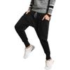 Maiyifu-GJ Men Drop Crotch Jogging Harem Pants Baggy Elastic Waist Hip Hop Sweatpants Hippie Ankle Length Sweats Trousers (Black,X-Large) view 4