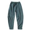 Maiyifu-GJ Men's Hippie Harem Pants Baggy Hip Hop Yoga Joggers Sweatpants Loose Elastic Waistband Drop Crotch Trousers (Green,Large) view 1
