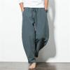 Maiyifu-GJ Men's Hippie Harem Pants Baggy Hip Hop Yoga Joggers Sweatpants Loose Elastic Waistband Drop Crotch Trousers (Green,Large) view 2