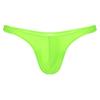 Moily Men's Sexy Pouch G-String Thongs Pantie Shiny Glossy Swim Trunks Swimwear Bottoms Underpants Fluorescent Green Medium view 1