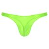 Moily Men's Sexy Pouch G-String Thongs Pantie Shiny Glossy Swim Trunks Swimwear Bottoms Underpants Fluorescent Green Medium view 2