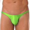 Moily Men's Sexy Pouch G-String Thongs Pantie Shiny Glossy Swim Trunks Swimwear Bottoms Underpants Fluorescent Green Medium view 4